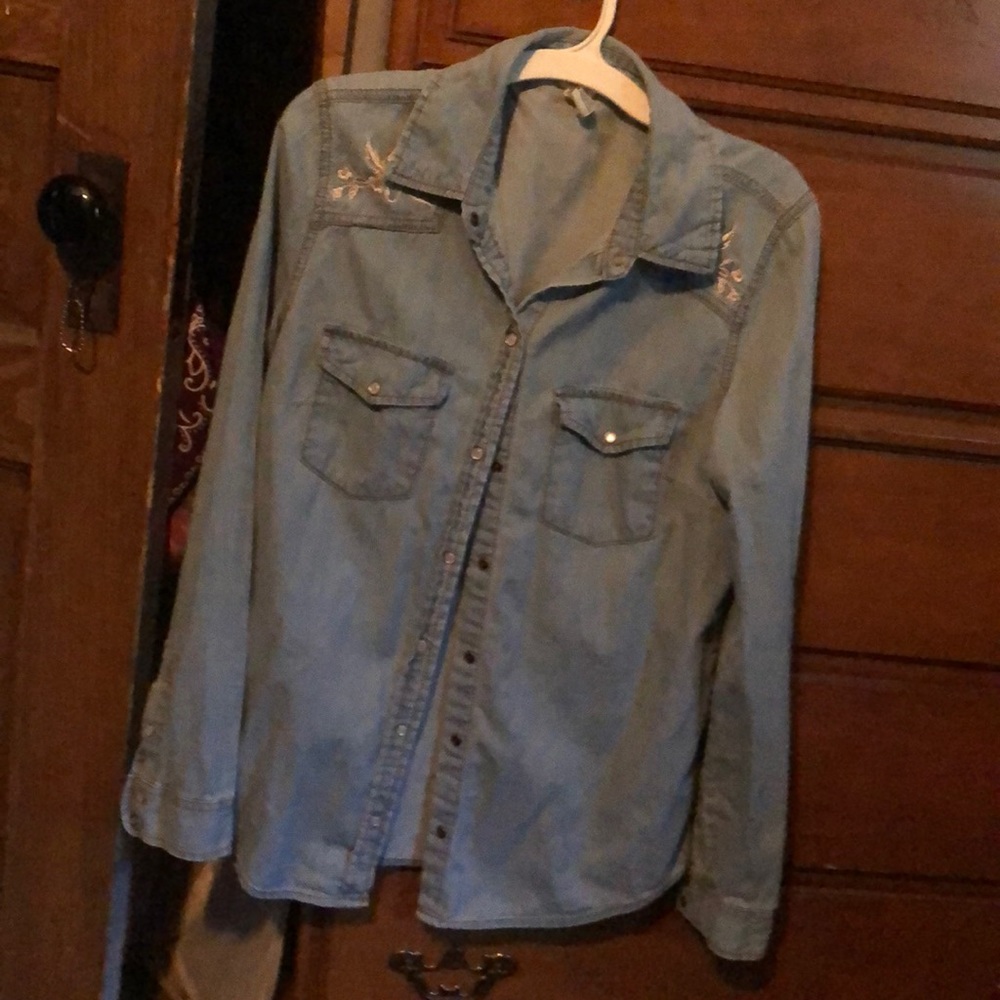 Jean long sleeve shirt